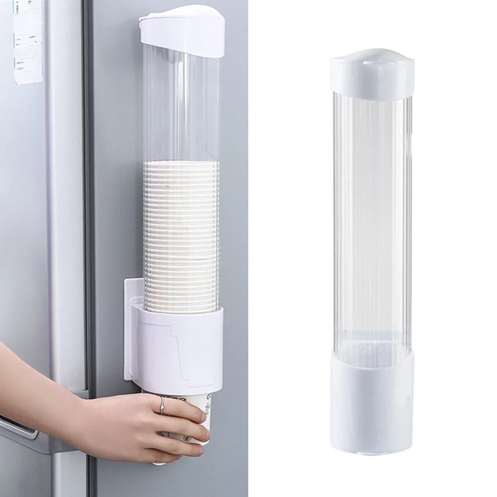 Water Dispenser Cup Holder Anti Dust Paper Plastic Rack Storage Automatic 69pcs 5-7.5cm Disposable Drop For Home Hotel Resturant