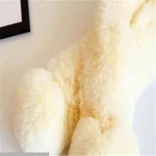 Осенне-зимний утепленный детский шарф из меха кролика с помпонами,, корейский стиль, чистый цвет, воротник для женщин, 697