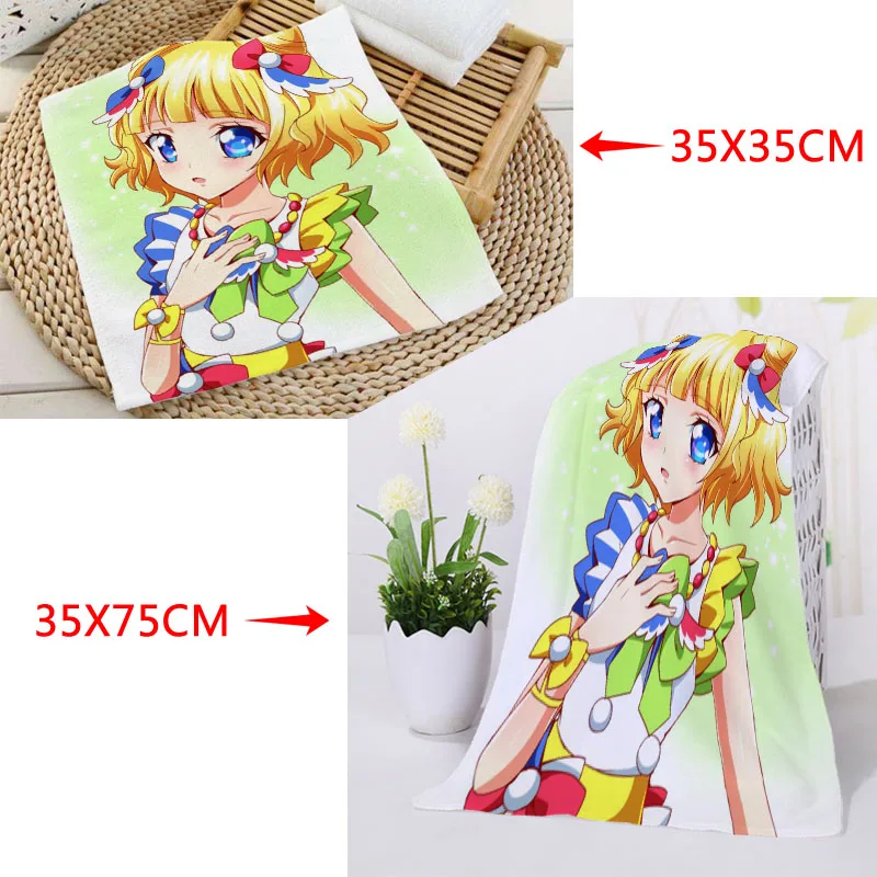 35x35 см, 35x75 см полотенца на заказ Idol Time Pripara печатные квадратные полотенца микрофибра Абсорбирующая сушка банные полотенца мочалка - Цвет: 6
