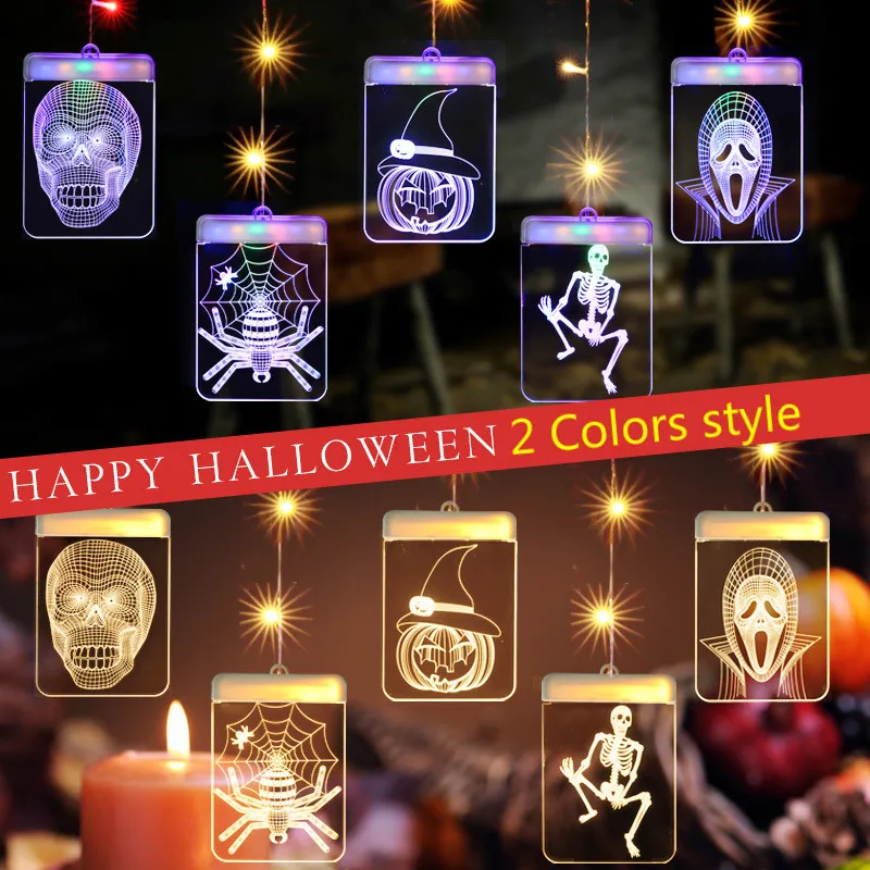 

3D 1.5M LED Halloween Light String Decoration Masquerade Decoration Lantern Festival Arrangement String Light Star Light Decor