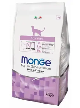 

Monge cat sterilised food стерилизованных cats, 1,5 kg