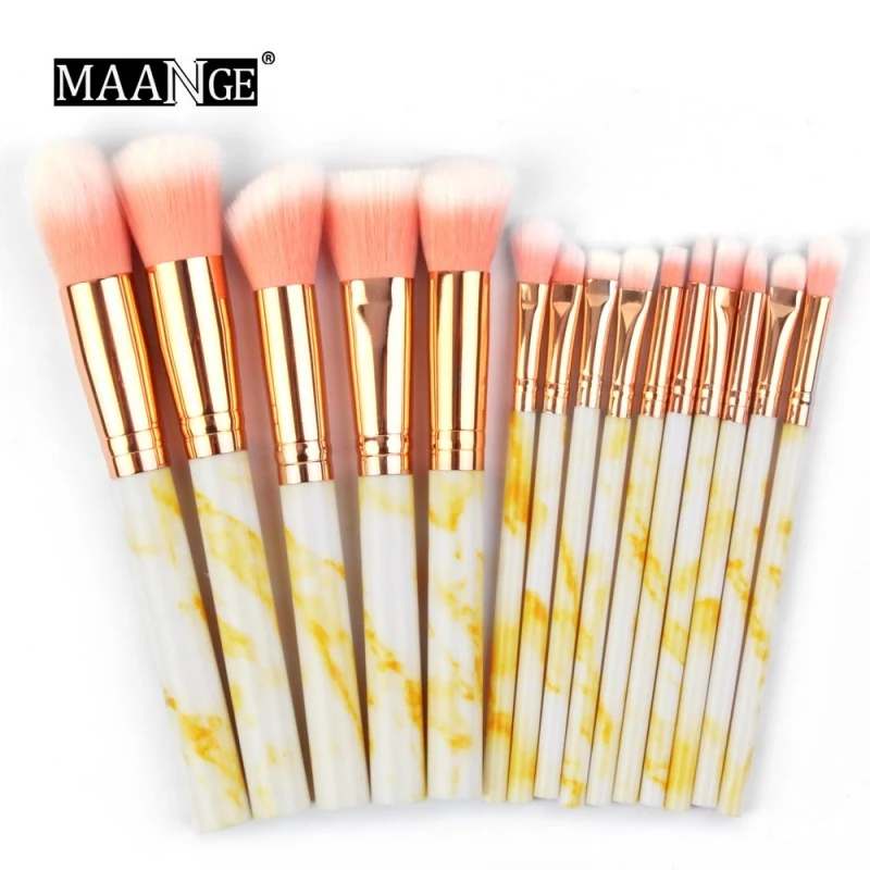 02 Set MAANGE, 15 шт., многофункциональные кисти для макияжа, набор, консилер, тени для век, основа для макияжа, набор кистей, инструмент, brochas maquillaje - Handle Color: 02 Set