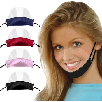

4pc Adults Face Shield Transparent Visual Mask Washable Reusable Comfortable Mask Lip Communication Deaf Mute Py6