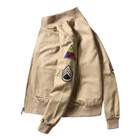 2023 Brad Pitt Fury WW2 Military Tanker Bomber Jacket 100% Cotton Spring Autumn Windbreaker Coat for Men 2