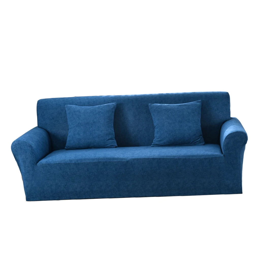 Stretch All-inclusive Sofa Loveseat Slipcover Blue 3 Seater Non Slip Settee Couch Cover Jacquard Stretch Sofa Cover
