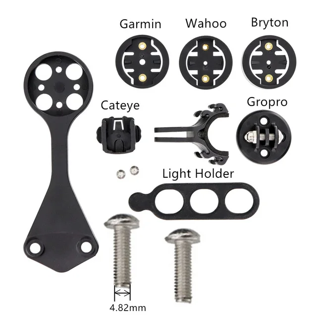 F12 Bike Handlebar Computer Camera Mount Bracket For Garmin Cateye GoPro Wahoo