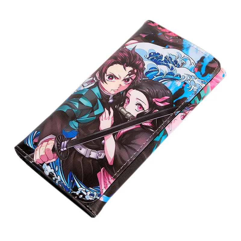 Demon Slayer: Kimetsu no Yaiba аниме длинная кнопка кошелек Kamado Tanjirou/Nezuko держатель для карт кошелек с кнопкой