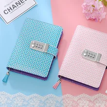 

A6 Planner Diary With Lock Ring Binder Spiral Notebooks And Journals Password Agenda Office Stationery Note book School Supplies