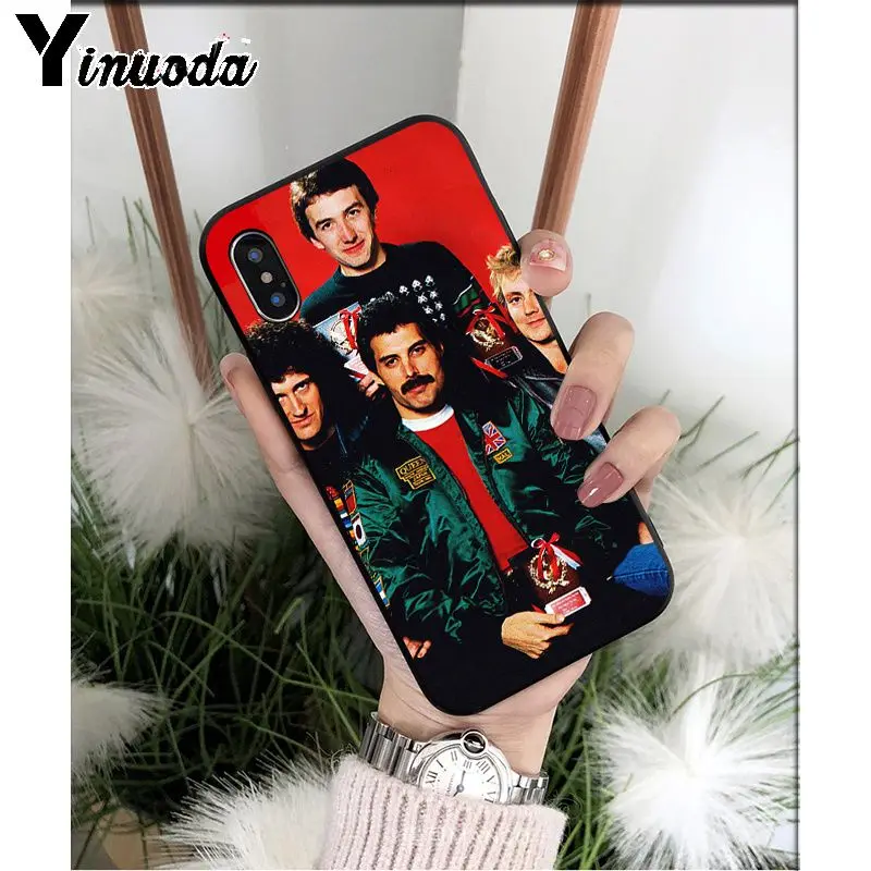 A6 Yinuoda Фредди Меркури Queen Band TPU Мягкий силиконовый чехол для телефона iPhone X XS MAX 6 6S 7 7plus 8 8Plus 5 5S XR - Цвет: A6