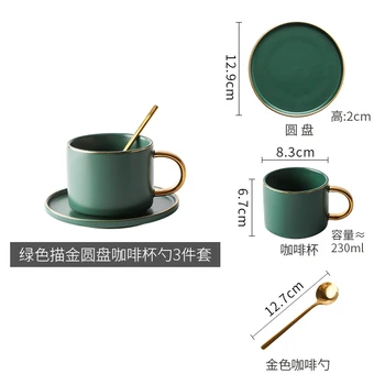 

Japanese Portable Coffee Cup Set Bone China High Red Tea Cup With Handle Saucer Porcelain Taza Madera Household Products OO50BD