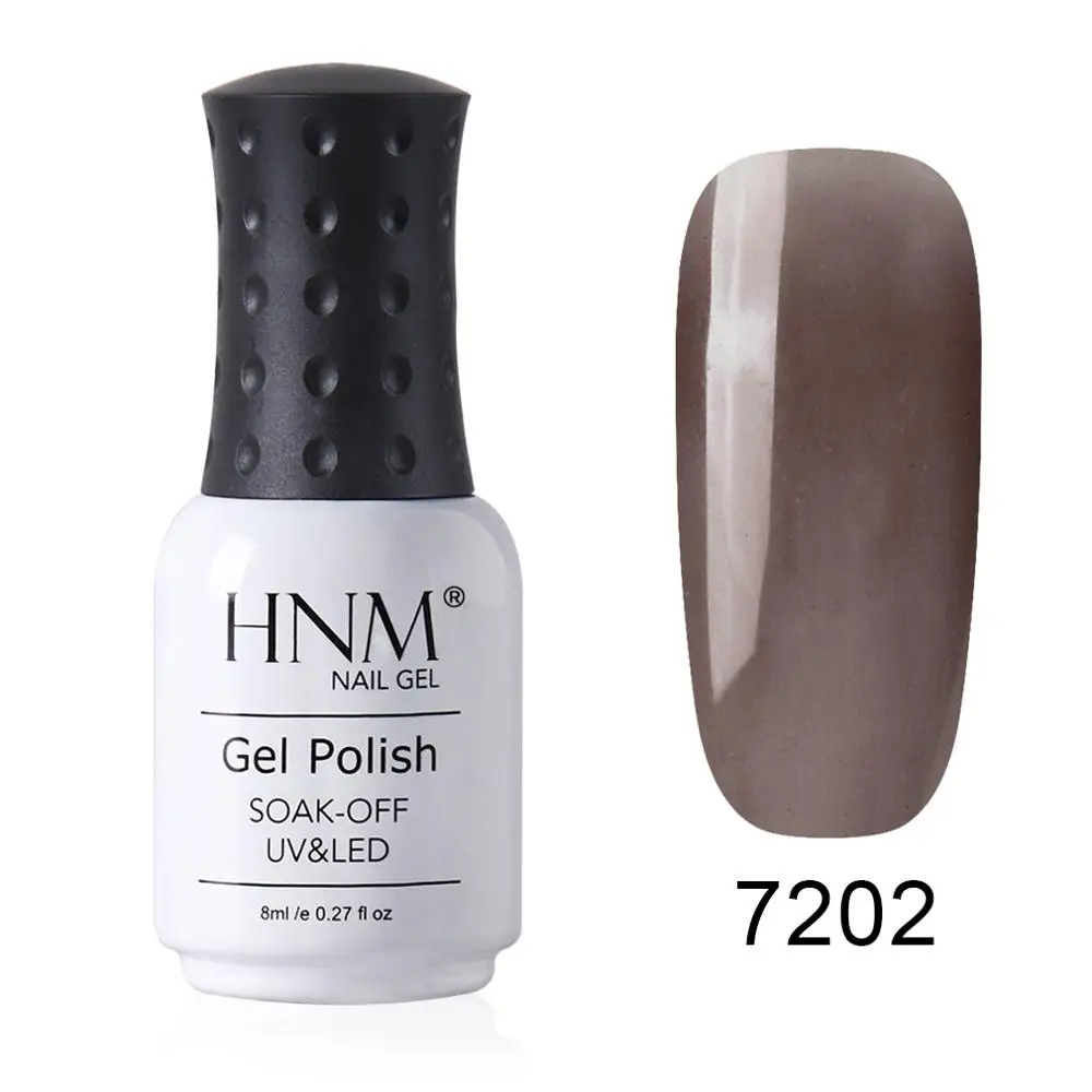 HNM New 8ml Glacier Black UV LED Gel Nail Polish Narl Art Soak Off Hybrid Varnish Lamp Semi Permanent Paint Lucky Lacquer Enamel - Цвет: 7202