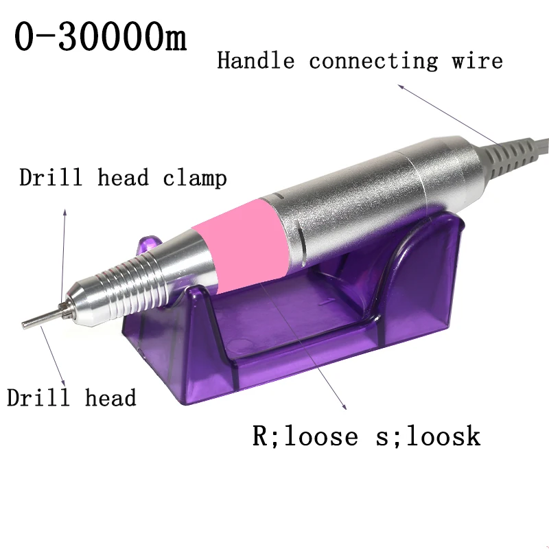 30000 об/мин, Профессиональный аппарат для маникюра, педикюра, набор, электрическая пилка с ФРЕЗОЙ, дрель для ногтей, инструмент для полировки