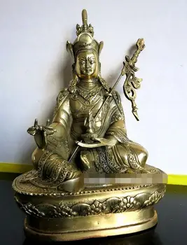 

TIBET Guru Rinpoche Padmasambhava BRASS BUDDHA statue