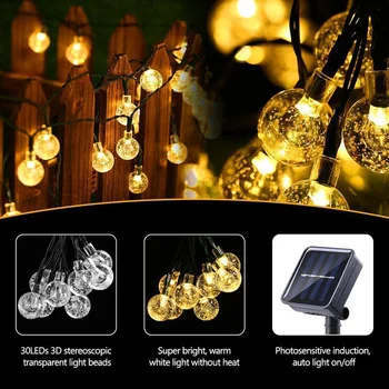 

Solar String Light Yard Lamp Party Atmosphere LED Multicolor Waterproof Lighting for Household Outdoor Courtyard Ornament