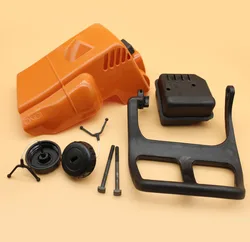 Tampa do cilindro superior alça de freio silenciador escape parafuso combustível óleo tampa kit para stihl 017 018 ms170 ms180 ms 170 180 motosserra peças