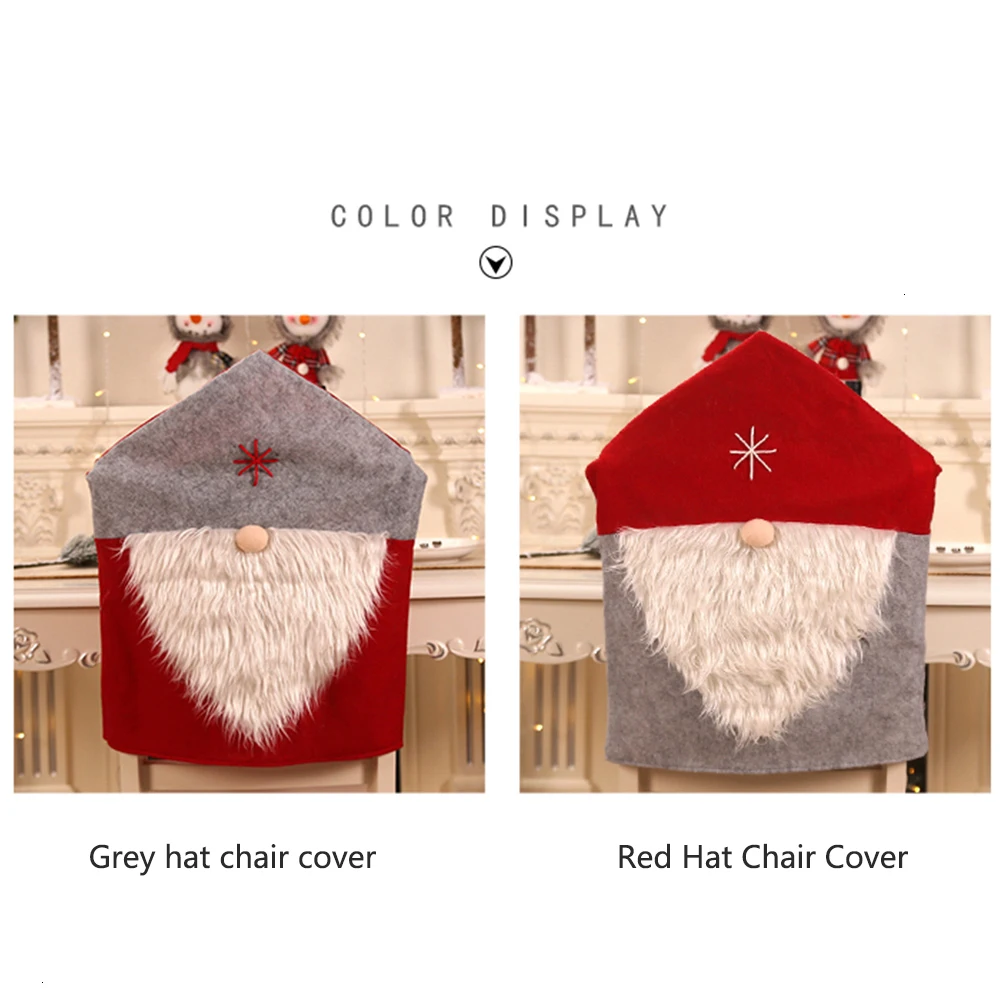 Merry Christmas Dining Chair Covers Slipcovers Kitchen Chair Backrest Covers Christmas Chair Cover For Hotel Chair Arm Chair