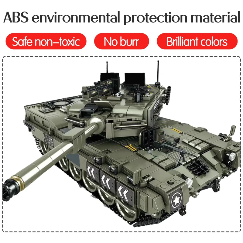 Comprar 1747 Uds. Leopard 2 Modelo de tanque de batalla principal bloques de construcción compatibles legotely Military Segunda Guerra Mundial soldado Bicks juguetes para chico y niños