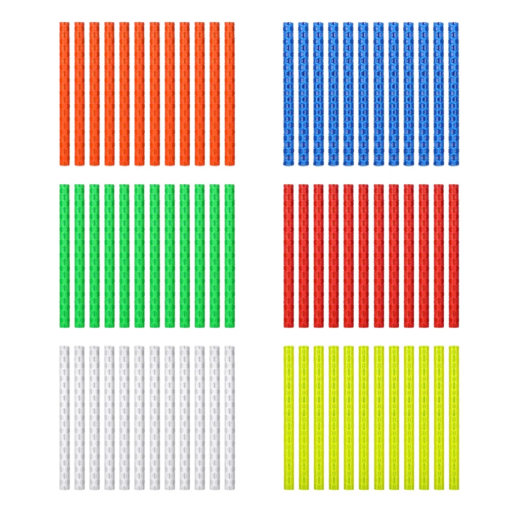 Bicycle Reflective Tube Clip On Lights Wheel Rim Spoke Safety Warning Light Cycling Bike Strip Reflector Sports Accessorie 12Pcs bike accessories
