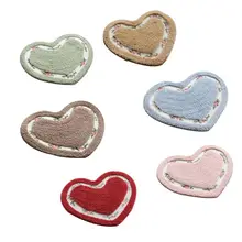 Пасторальный стиль любовь сердце Форма ковер роза с цветочным принтом выдалбливают спальня пол коврики Нескользящие плюшевые водопоглощающие ба