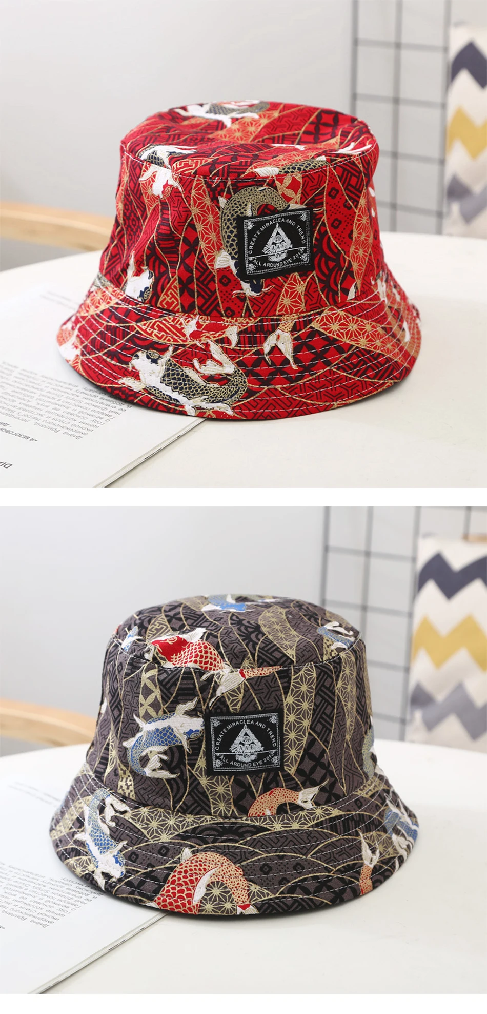 Harajuku Goldfish Bucket Hat Double 