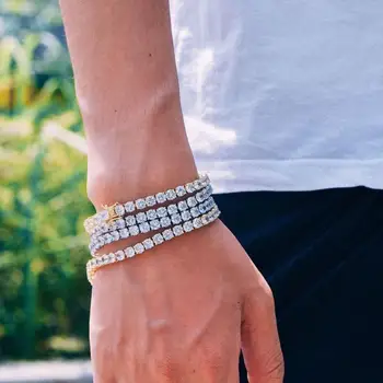 

Charm Round AAA Cubic Zirconia Tennis Bracelet For Women 2MM-10MM Rose Gold Color Bridal Wedding Jewelry