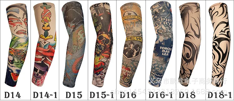 Нарукавник с татуировкой с длинными рукавами и принтом «Татуировка» Arm стиль 10-упакованы Комбинации Лидер продаж AliExpress