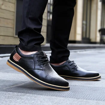 

High-quality men's comfortable casual shoes 2019 fashion sneakers leather luxury brands classic men's hot-selling brand laces