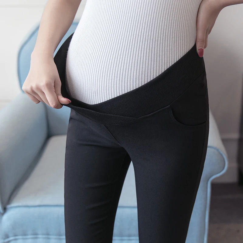 8100# Леггинсы для беременных с заниженной талией, Обтягивающие Леггинсы для беременных, Осенние узкие брюки для беременных