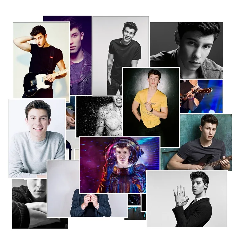 25 шт./компл. певица звезда Shawn Mendes Водонепроницаемый ПВХ Стикеры для Чемодан скейтборд на ноутбуке мото велосипеда настенные наклейки для гитары