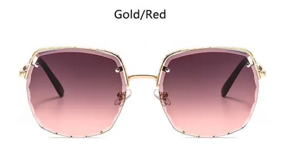 gold red Красочные Круглые Солнцезащитные очки женские Модные металлические дизайнерские Брендовые мужские оттенки летние уличные UV400 очки женские zonnebril dame - Цвет линз: gold red