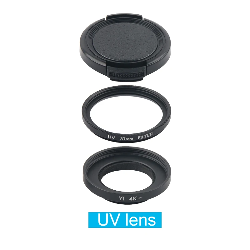 UV lens set UV CPL фильтр объектива+ Защитная алюминиевая рамка чехол+ крышка объектива для Xiaomi Yi 4K Lite аксессуары для объектива камеры высокого качества - Цвет: UV lens set