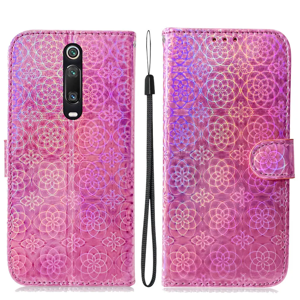 Кожаный чехол для Xiaomi Mi 9t pro с градиентным лазерным принтом на mi 9 lite CC9E CC9 A3 A2 Lite