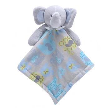 

Soft Plush Saliva Security Blanket Towel Toy Washable Soothing For Infant Animal Elephant Cute Odorless Practical Stuffed