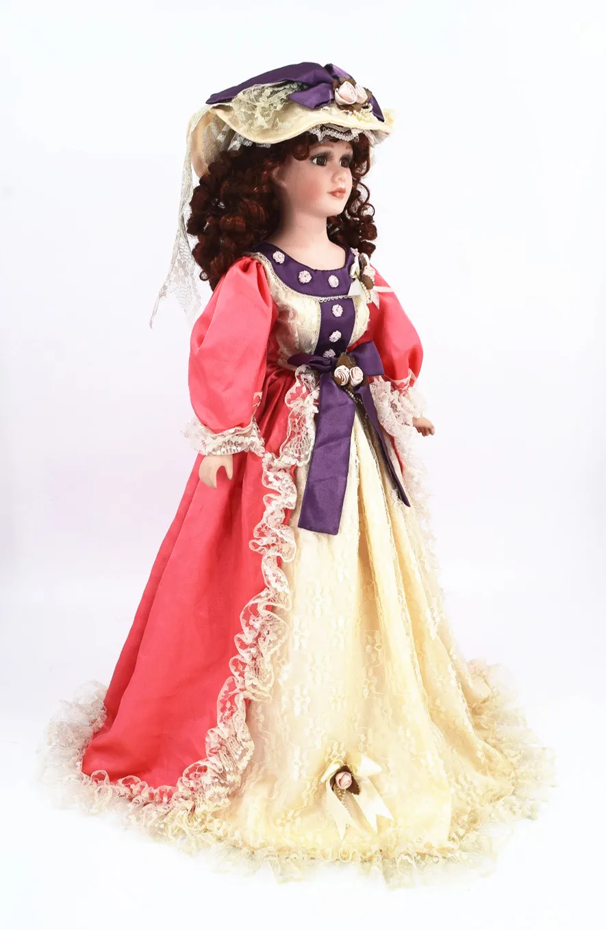 60 см винтажная кукла принцессы Виктории розовая фарфоровая Керамическая кукла девочка день рождения День Святого Валентина рождественский подарок домашний декор