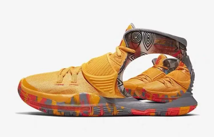 Мужская обувь kyrie 6; кроссовки унисекс; большие размеры; спортивная обувь для занятий спортом на открытом воздухе; Zapatos Baloncesto Hombre Lerbon Kyrie 5; Баскетбольная обувь - Цвет: Оранжевый