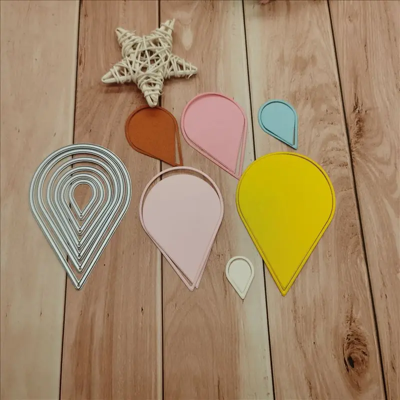 Troqueles de corte de Metal con gota de agua para bricolaje, papel de álbum de recortes, manualidades decorativas para tarjetas, troqueles en relieve