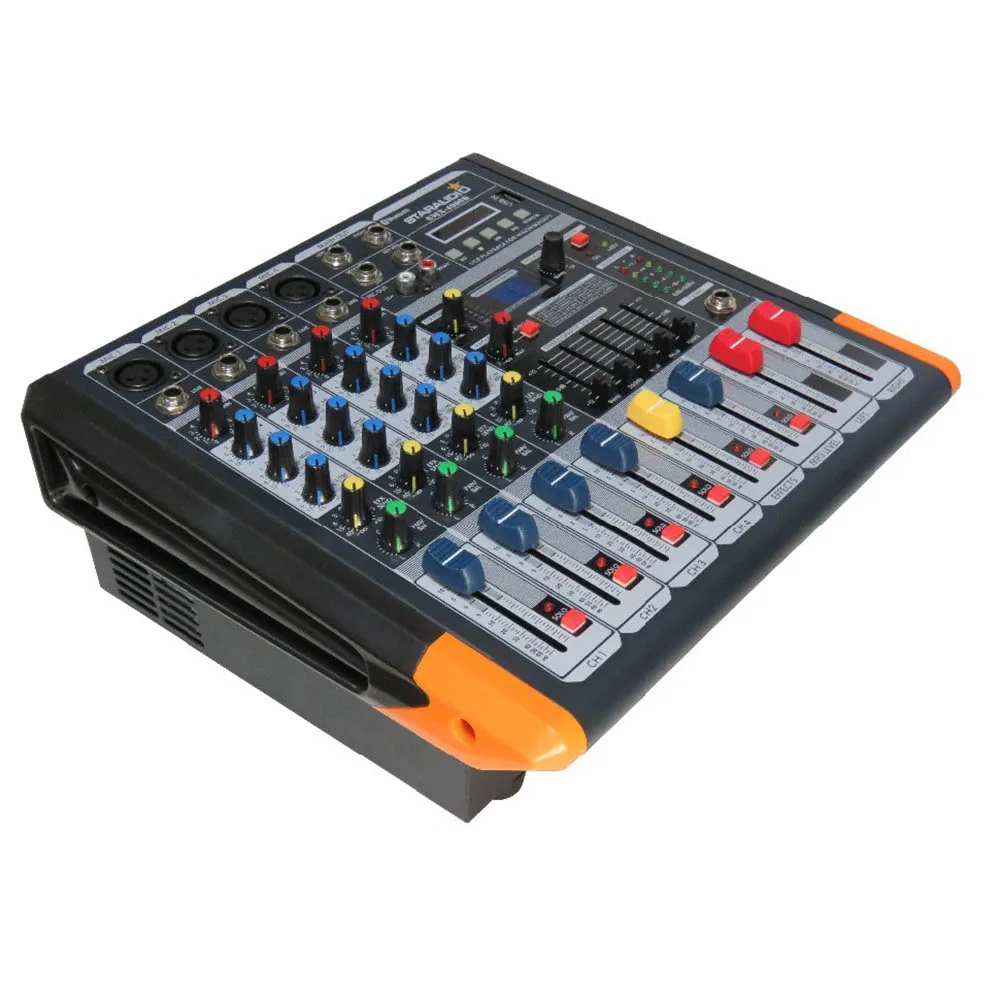 4channel amplifier powered mixer system with mp3 player bluetooth usb for audio ktv karaoke stage as dj system as well