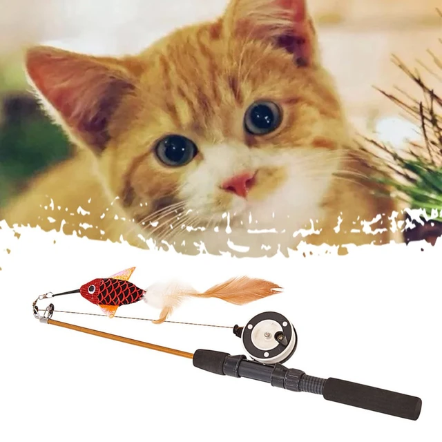 Cat Toy Telescoping Fishing Rod