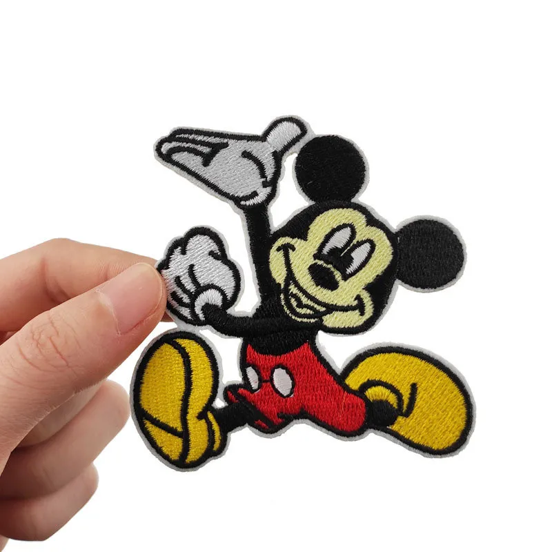Cartoon anime high quality Mickey Minnie Mouse patch fireworks Embroidered for Iron on T-shirt  DIY Sewing clothes patch Decor