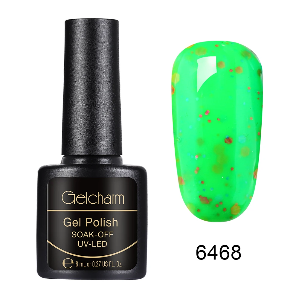 6468 Gelcharm 8 мл сыр конфеты УФ-гель для ногтей используется с молочного цвета гель лак Полупостоянный все для маникюра дизайн ногтей гель - Цвет: 6468