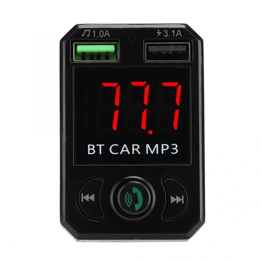 Мини-прикуриватель Автомобильный MP3 с умным Bluetooth чипом громкой связи двойной USB быстрая зарядка Bluetooth Автомобильный MP3
