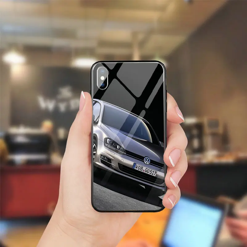 Для iPhone 5 5S SE 7 6S 6 8 Plus X XR XS Max чехол из закаленного стекла чехол для телефона Golf 7 Gti Edition 40 Clubsport - Цвет: Picture 3