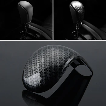 

ABS Matte Carbon Fibre Center Console Gear Shift Cover Trim for Nissan Qashqai J11 2014 Car Accessories Sticker Gear Shift Knob