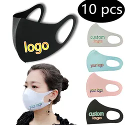 10 PCS Custom Face Mask Cold Feeling Fashion With Your Design Logo Cool and Breathable Summer Mask Surprise Gift