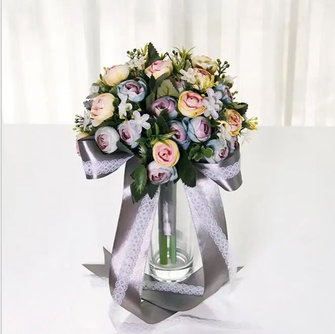 Свадебные букеты белые розы свадебный букет розовый букет De Mariage Красные Свадебные цветы Свадебный букет для невесты SPH05