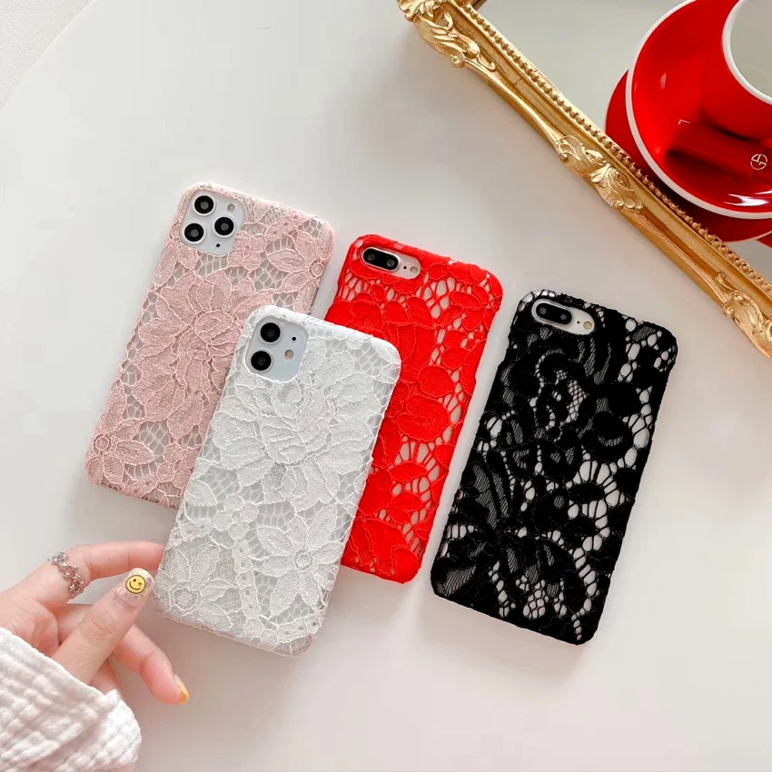 Роскошный Ультратонкий чехол с кружевными цветами для iPhone 11 Pro Max винтажный