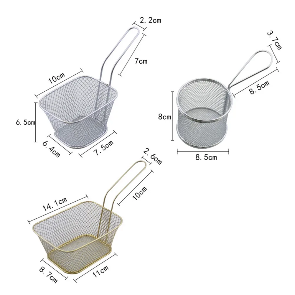 1 шт. многофункциональная кухонная жареная корзина из нержавеющей стали для