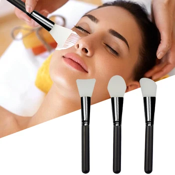 

3pcs Hairless Silicone Facial Mud Mask Brush Makeup Cosmetic Beauty Tools for DIY Facial Eye Body Mask Face Mask Mud Applicator