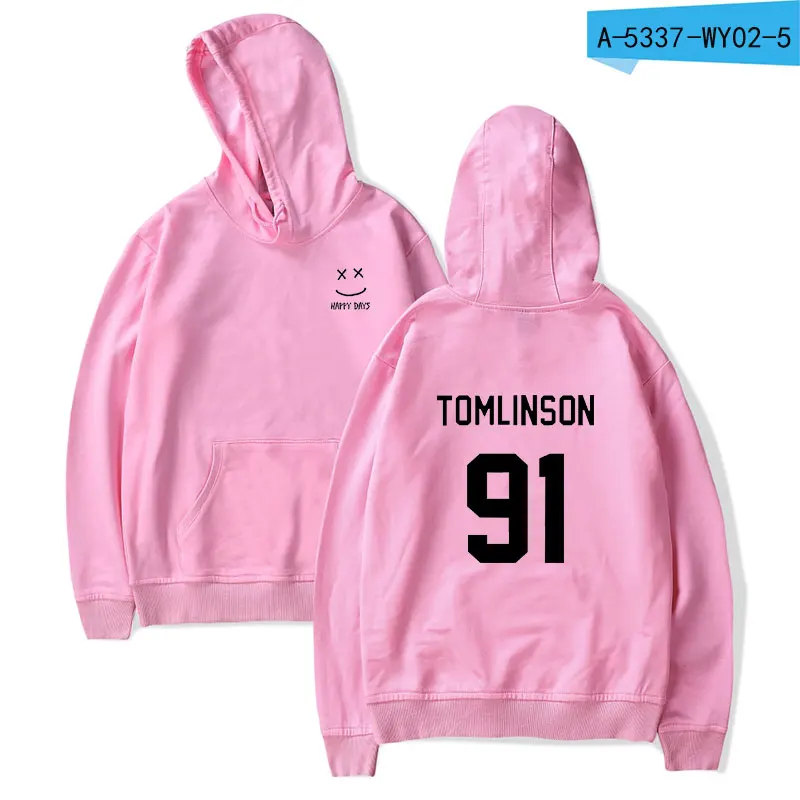 Pink Толстовка в стиле хип-хоп, популярные идол, осенняя английская певица, Луи Томлинсон, 91 принт, Толстовки, Толстовки, женская одежда для фанатов, XS-4XL - Цвет: Pink