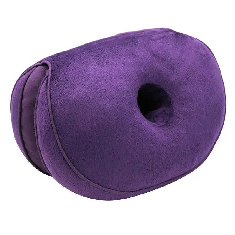 Коррекция осанки Подушка поднимает бедра Пуш Ап плюшевая подушка двойной комфорт сиденье ортопедическая стелька губка сидящий коврик - Цвет: purple